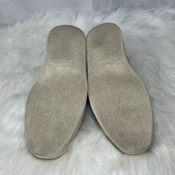 Vince Saxon Black Leather Slip On Platform Sneakers Sz 5.5 - Picture 6 of 7